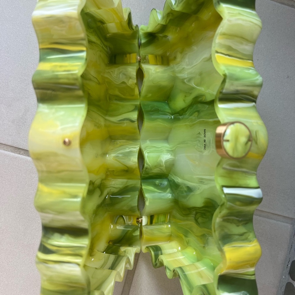 Cult Gaia Green and Yellow Swirled Clutch - Picture 3 of 6
